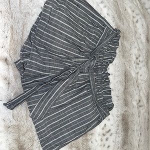 Grey and white shorts